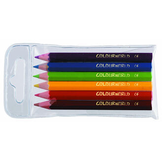 Colourworld Half Size Pencils (6/wallet)