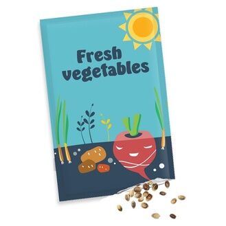 Budget Branded Promotional Gloss Seed Packets - Medium