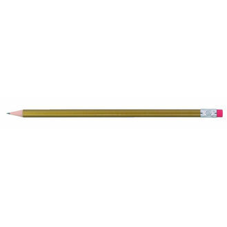 Bg Pencils Gold With Pink Eraser
