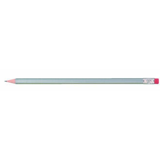 Bg Pencils Silver With Pink Eraser