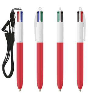 BIC® 4 Colours Soft &amp; Lanyard