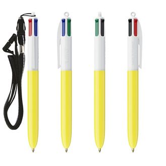 BIC® 4 Colours ballpen &amp; Lanyard
