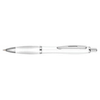 Image Curvy White Retractable Pen
