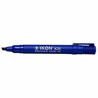 Ikon K35 Permanent Chisel Tip Marker - Pack Of 10