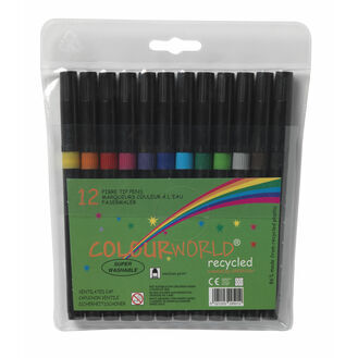 Colourworld Recycled Med Tip Children's Marker - Pack Of 12