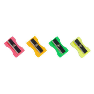 Plastic Pencil Sharpener - Pack Of 100 (mixed)