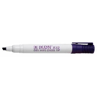 Ikon K45 Dry Wipe Chisel Tip Marker - Pack Of 10