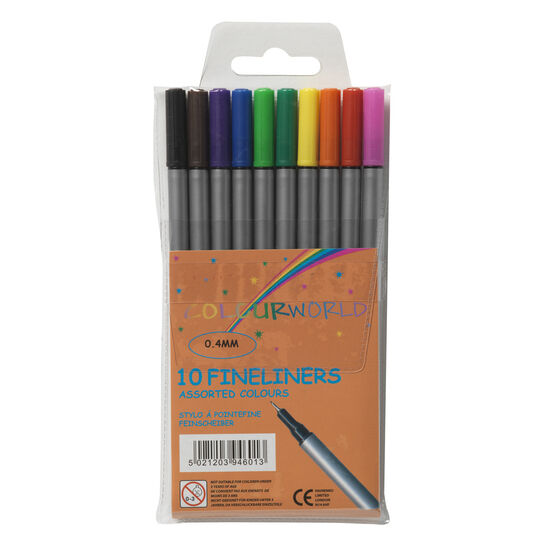 Colour World Fineliner Children's Marker - Pack Of 10