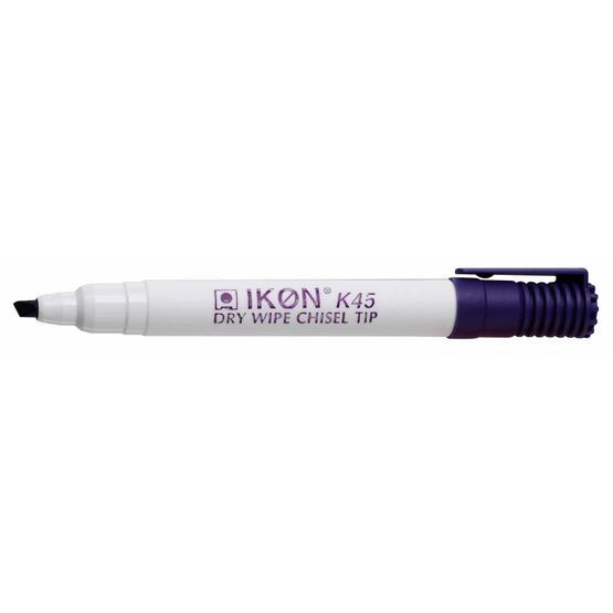 Ikon K45 Dry Wipe Chisel Tip Marker - Pack Of 6